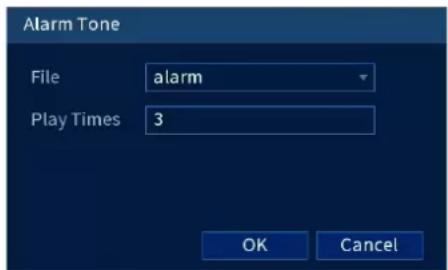 Alarm Tone File alarm Play Times 3 OK Cancel