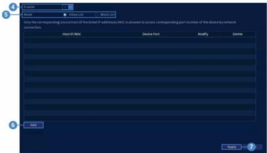 Lorex N884A64B - Configurer le filtre IP - 1