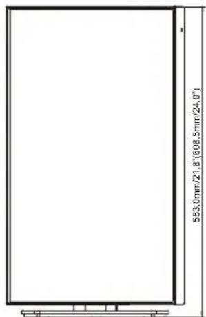 IIYAMA ProLite XUB2492QSU - DIMENSIONS - 4