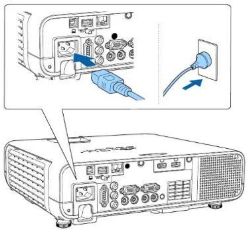 EPSON EB-L265F - Mise sous tension du projecteur - 1