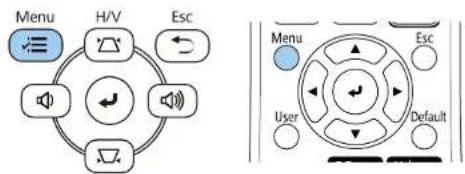 Menu H/V Esc Menu User Esc Default