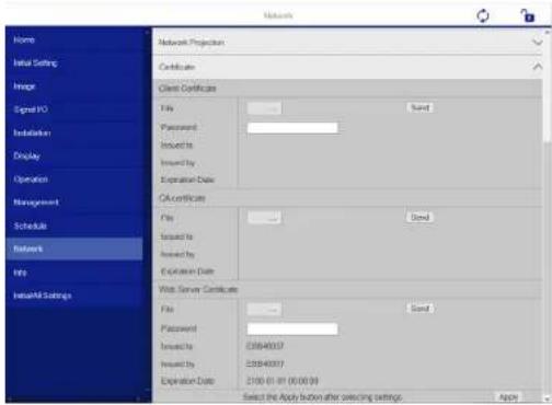EPSON EB-L265F - Enregistrement de certificats numériques depuis un navigateur Web - 3