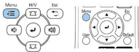 Menu H/V Esc Menu User Esc Default