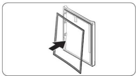 SAMSUNG RB38C7B5C22 - Tiivisteen asettaminen paikalleen - 1
