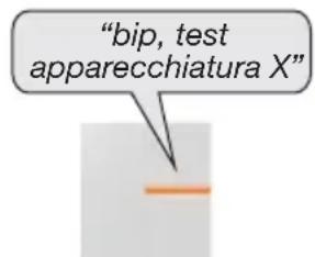 "bip, test apparecchiatura X"