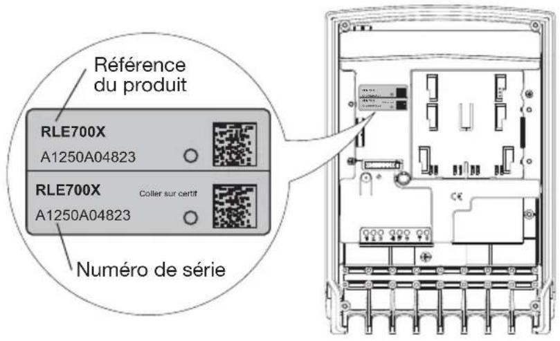 Référence du produit RLE700X A1250A04823 RLE700X A1250A04823 Coller sur certif Numéro de série