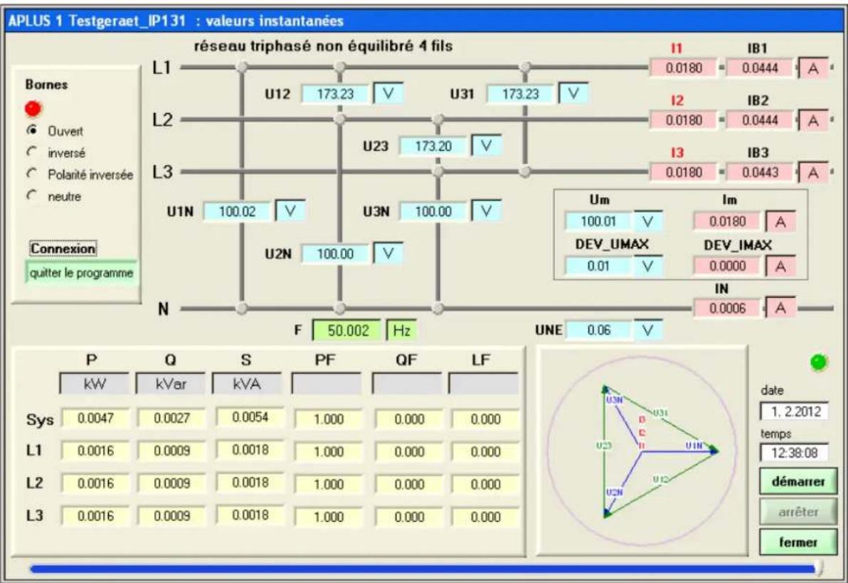 Camille Bauer APlus - Test de contrôle du circuit correct des entrées - 1