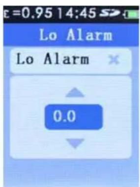 c=0.95 14:45 Lo Alarm Lo Alarm 0.0