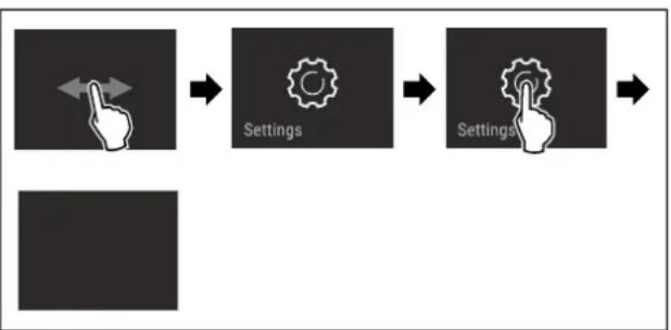 graph LR A["Input Button Left"] --> B["Settings"] B --> C["Settings"]