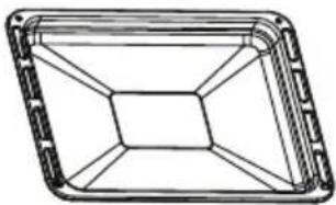 Pure geometric diagram of a rectangular frame with internal lines.