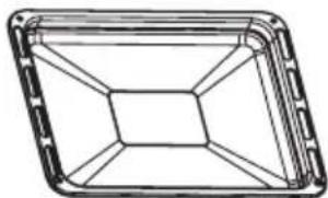 Pure geometric diagram of a rectangular frame with internal lines. No text or symbols present.