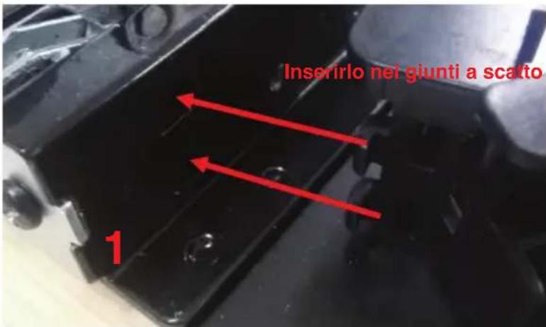 Inserirlo nel giunti a scatto 1