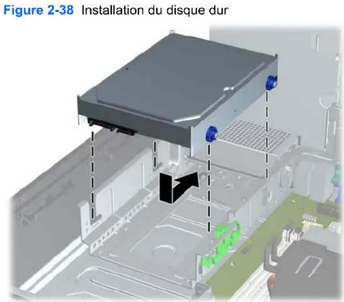 Figure 2-38 Installation du disque dur
