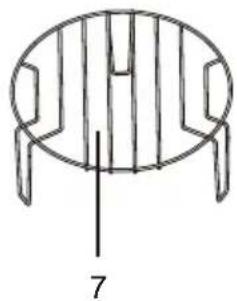 Simple line drawing of a circular table with chairs and legs; no text or symbols present.