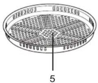 Circular diagram with grid pattern and labeled number 5, no readable text or symbols present.