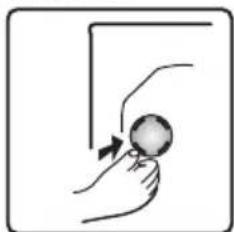 Illustration d'une main tenant une balle avec une flèche indiquant le mouvement (sans texte ni symboles)