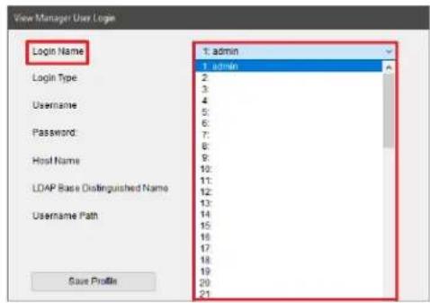 View Manager User Login Login Name 1: admin 2: admin 3: admin 4: admin 5: admin 6: admin 7: admin 8: admin 9: admin 10: admin 11: admin 12: admin 13: admin 14: admin 15: admin 16: admin 17: admin 18: admin 19: admin 20: admin 21: admin Login Type Username Password Host Name LDAP Base Distinguished N…