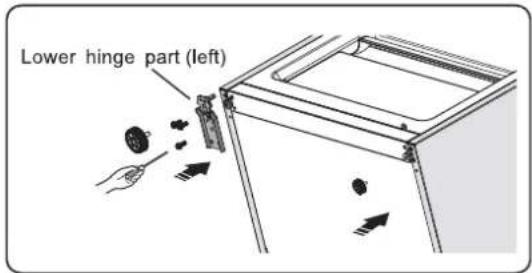 Lower hinge part (left)