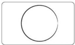 Simple black circle outline on white background, no text or symbols present