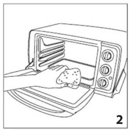 Line drawing of a microwave oven with a food item inside, labeled '2' (no text or symbols on the diagram itself)