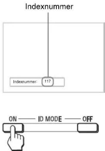 Indexnummer Indexnummer: 117 ON —— ID MODE —— OFF