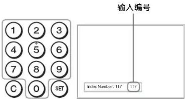 输入编号 1 2 3 4 5 6 7 8 9 C 0 设置 索引编号:117 117