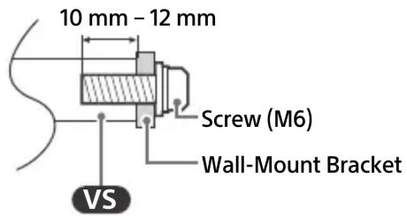 10 mm - 12 mm Screw (M6) Wall-Mount Bracket VS