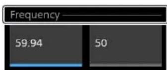 | Frequency | |---| | 59.94 | | 50 |