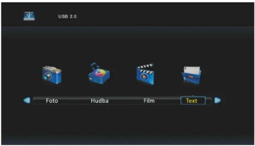 USB 2.0 Foto Hudba Film Text