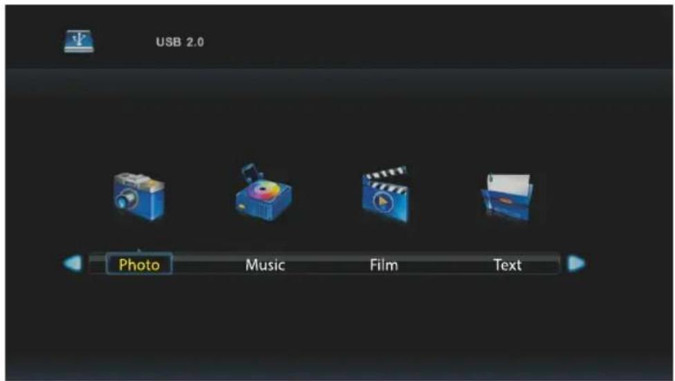 USB 2.0 Photo Music Film Text
