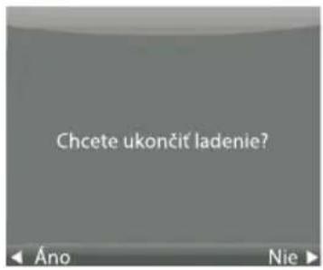 Chcete ukončit ladenie? Áno Nie