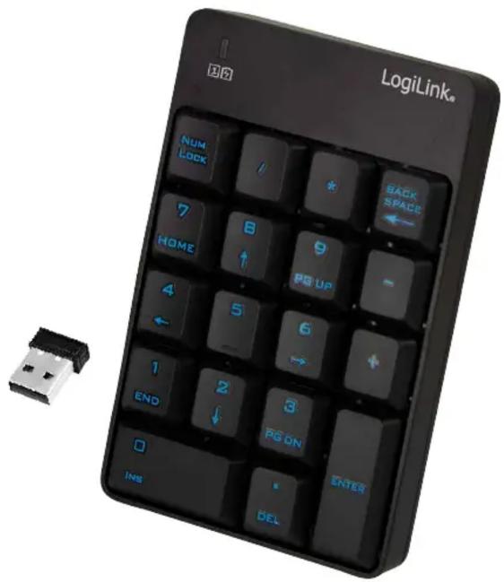LogiLink® NUM LOCK / * BACK SPACE HOME 8 9 PB UP 4 5 6 + 1 END 2 ↓ 3 PG DN ENTER INS DEL
