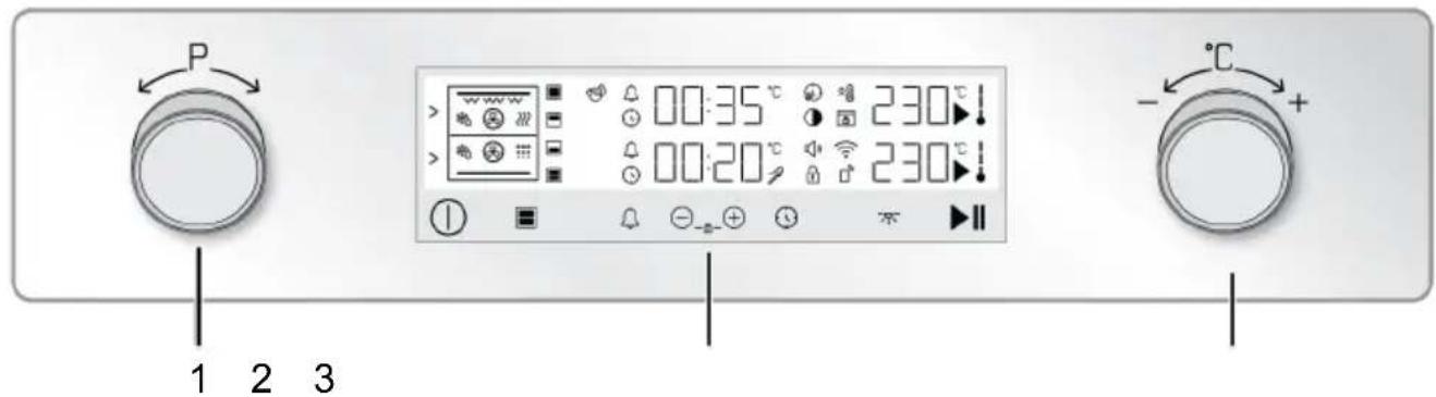 P 00:35 °C 230 00:20 °C 230 1 2 3 - °C +