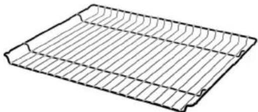 Line drawing of a rectangular metal tray with internal ridges (no text or symbols)