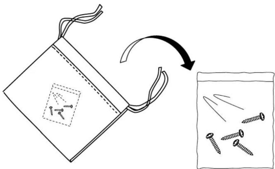Diagram illustrating the process of fabric cutting with a magnified view showing thread patterns and stitching details.