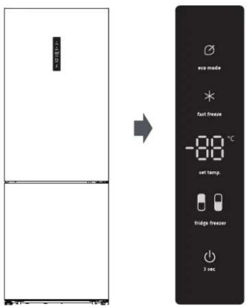 eco mode * fast freeze -88 °C set temp. Fridge Freezer 3 sec