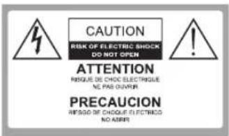 CAUTION RISK OF ELECTRIC SHOCK DO NOT OPEN ATTENTION RISQUE DE CHOIC ELECTRIQUE NE PAS DIVER PRECAUCION RISQUE DE CHOIC ELECTRIC NO ASPER