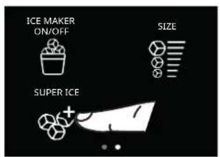 ICE MAKER ON/OFF SIZE SUPER ICE
