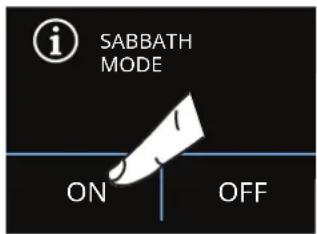 i SABBATH MODE ON OFF