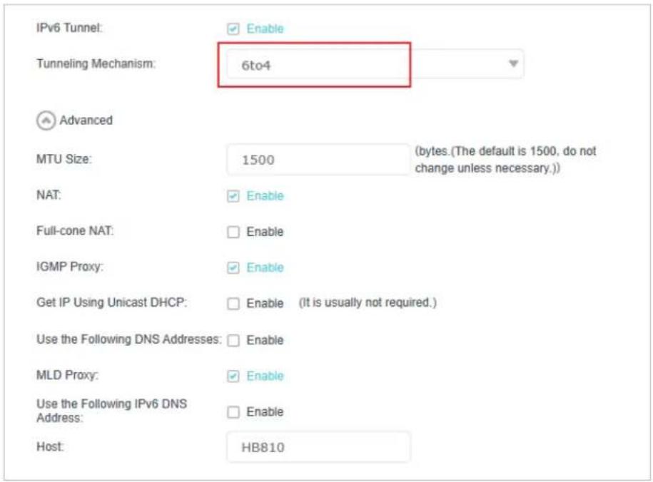 IPv6 Tunnel: Enable Tunneling Mechanism: 6to4 Advanced MTU Size: 1500 (bytes). The default is 1500, do not change unless necessary. NAT: Enable Full-cone NAT: Enable IGMP Proxy: Enable Get IP Using Unicast DHCP: Enable (It is usually not required.) Use the Following DNS Addresses: Enable MLD Proxy:…