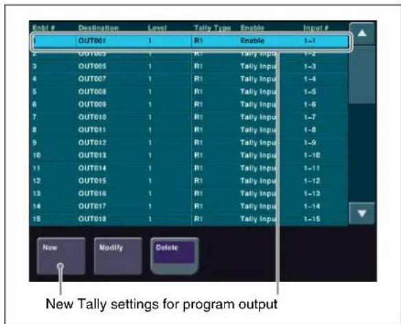 Enable # Destination Level Tally Type Enable Input # OUT001 1 R1 Enable 1-1 OUT003 1 R1 Tally Input 1-2 OUT005 1 R1 Tally Input 1-3 OUT007 1 R1 Tally Input 1-4 OUT008 1 R1 Tally Input 1-5 OUT009 1 R1 Tally Input 1-6 OUT010 1 R1 Tally Input 1-7 OUT011 1 R1 Tally Input 1-8 OUT012 1 R1 Tally Input 1-9…