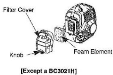 Filter Cover Knob Foam Element [Except a BC3021H]
