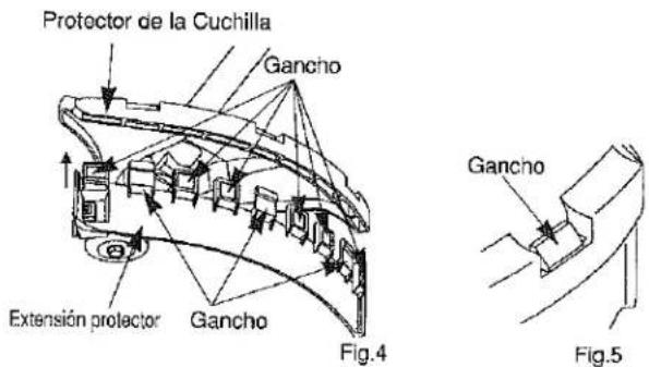 Protector de la Cuchilla Gancho Extension protector Gancho Fig.4 Gancho Fig.5