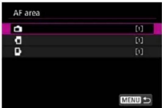 AF area [1] [1] [1] MENU