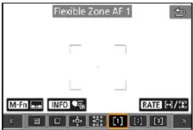 Flexible Zone AF 1 M-Fn INFO RATE /3 [1] [2] [3]
