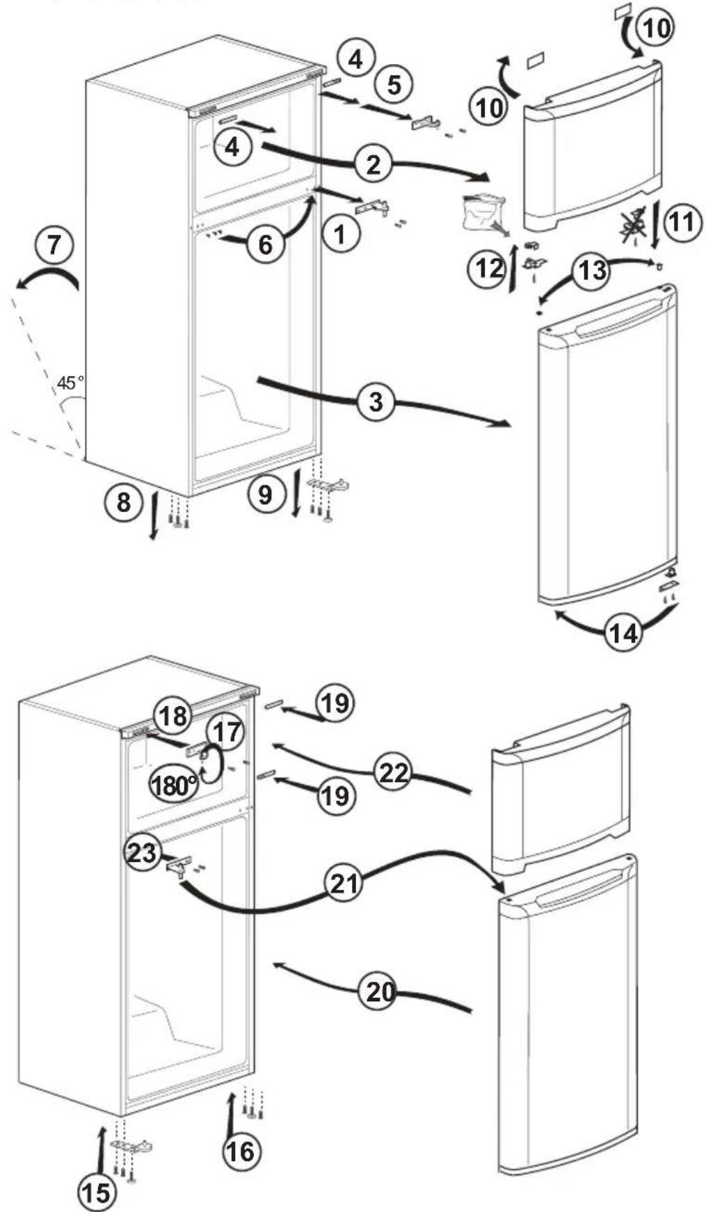 graph TD A["Interior 1: Refrigerator with 8 doors"] --> B["Component 2: Refrigerator with 1 bag"] B --> C["Component 3: Refrigerator with 9 doors"] C --> D["Component 4: Refrigerator with 45° angle"] D --> E["Component 5: Refrigerator with 10 doors"] E --> F["Component 6: Refrigerator with 12 doors"…