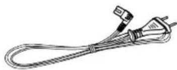 Line drawing of a cable with a plug and terminal outlet (no text or symbols)