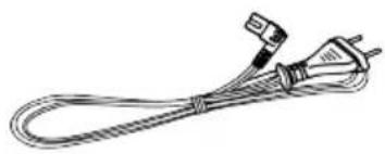 Line drawing of a cable with two connectors and a terminal plug (no text or symbols)