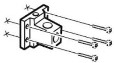 Technical line drawing of a mechanical component with three labeled pins (X, U, 9) and connecting rods (no text or symbols beyond labels)