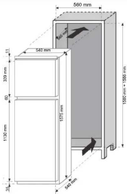 560 mm 360 mm 540 mm 11 339 mm 60 1130 mm 1575 mm 35 540 mm 1580 mm + 1586 mm